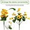 10 Bunches Artificial Sunflowers – Spring Tabletop Decor Faux Mums & Daisy Plants with Stems, UV-Resistant Silk Flowers for Home, Wedding, Garden, Indoor & Outdoor DIY Decor